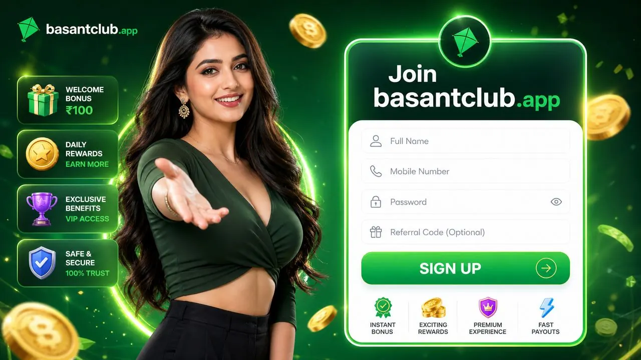 Basant Clubs register and sign up — official registration bonus up to 2,000 PKR
